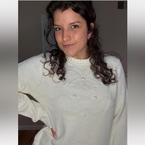 Vintage White Croft & Barrow Sweater for Women